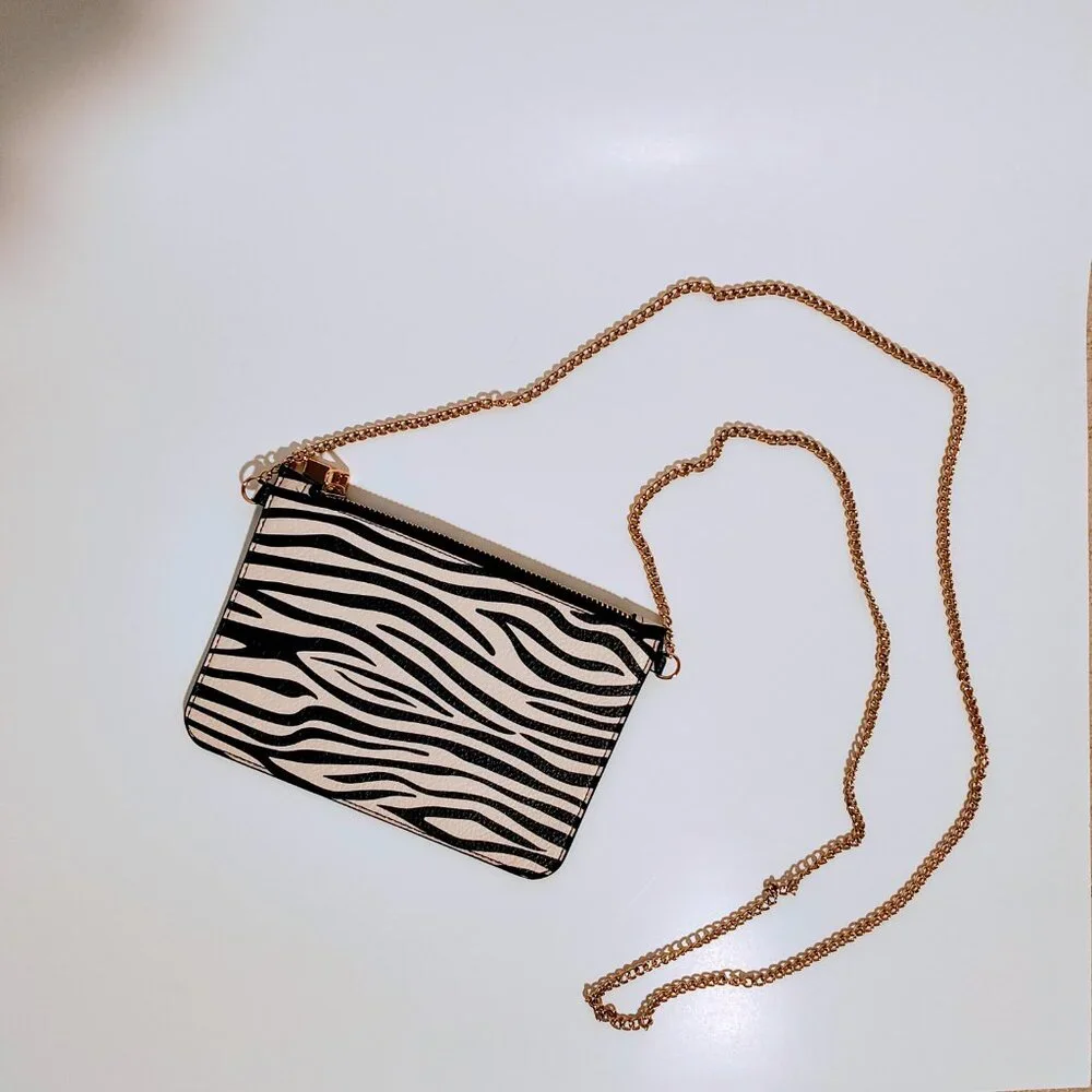 Women's Zebra‎ Crossbody Chain Small Purse